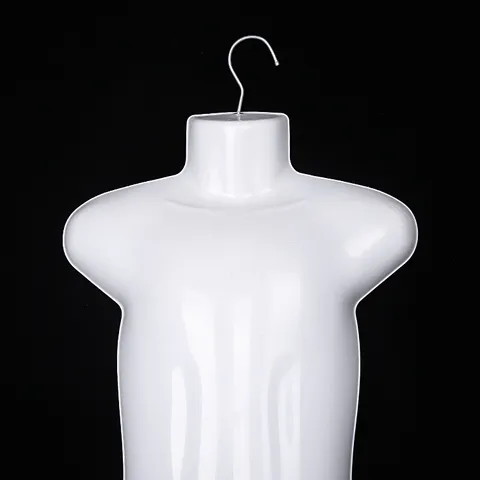 Mannequin en Plastique pour Enfants Demi-Corps Présentoir Maillot de Bain Enfant Vêtements Support Suspendu Vitrine de Magasin de Détail