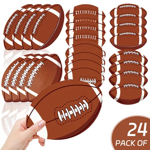 American Football Theme Party Supplies Game Poster With 24 Stickers Super Bowl Party Game For Kids Sports Birthday Party Decoration