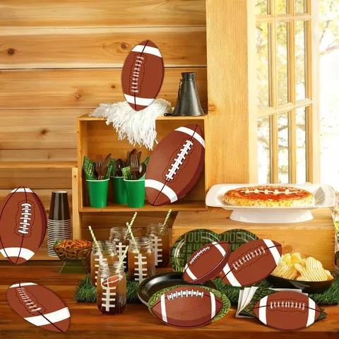 American Football Theme Party Supplies Game Poster With 24 Stickers Super Bowl Party Game For Kids Sports Birthday Party Decoration