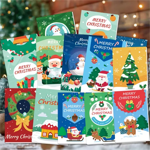 Weihnachtsthemen-Hefte Mit Rückenstichheftung Cartoon Tragbare Taschenbücher Für Studenten Festliche Muster Frohe Weihnachten