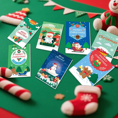 Weihnachtsthemen-Hefte Mit Rückenstichheftung Cartoon Tragbare Taschenbücher Für Studenten Festliche Muster Frohe Weihnachten
