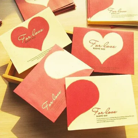 Mini Herz Papier Umschläge Süße Kleine Grußkarten Umschläge Für Segnung Mitgliedskarten Party Schreibwaren Zubehör