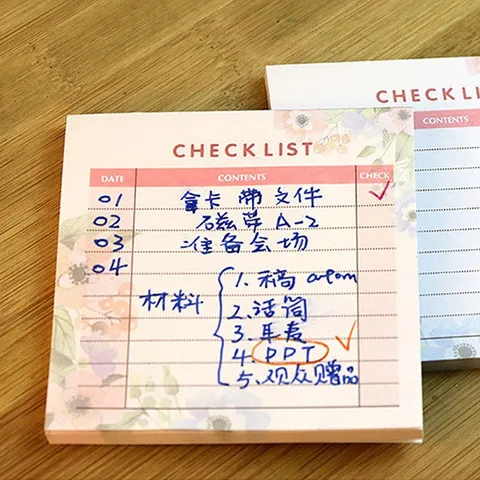 Creative Desktop Daily Weekly Monthly Planner Notepad Minimalist Floral Office School Writing Notebook