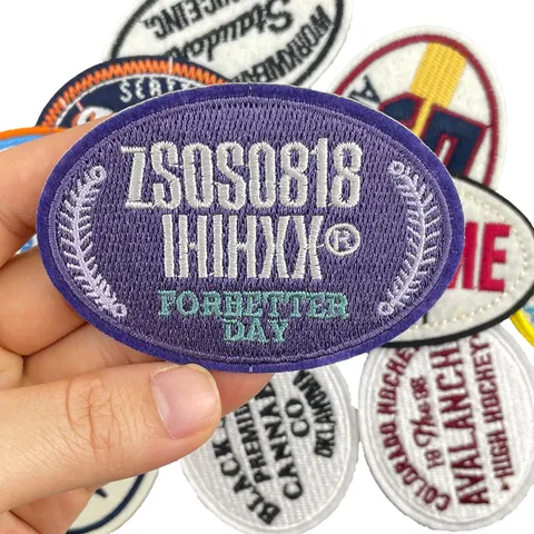 Parche Bordado Estilo Colegial Retro Letras Números Insignia Termoadhesivo Para Coser DIY Prenda Costura Accesorios Aplicación