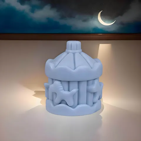 Molde de Silicona de Carrusel 3D Merry Go Round DIY Molde de Vela Para Ornamento de Yeso Herramienta de Artesanía Hecha a Mano Decoración del Hogar