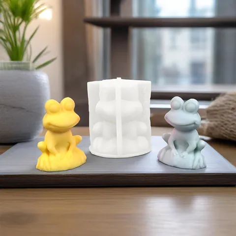 3D Χαριτωμένη Φόρμα Σιλικόνης Βάτραχος Καρτούν για Σοκολάτα Καραμέλες Σαπούνι Ρετσίνι DIY Εργαλεία Ψησίματος Διακόσμηση Σπιτιού