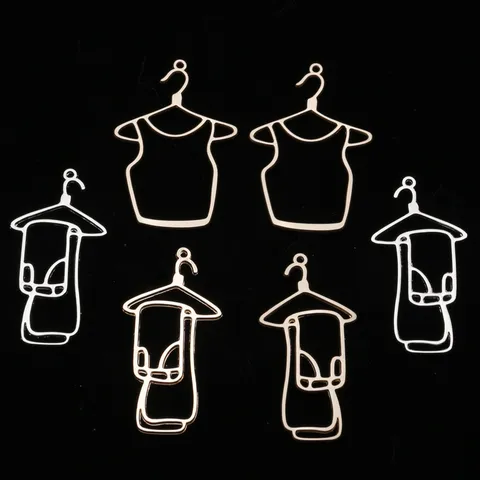 Colgantes de Abalorios de Zapatos Vestido Percha de Ropa de Aleación Para Fabricación de Joyas DIY Llavero Collar Pulsera Accesorios de Manualidades