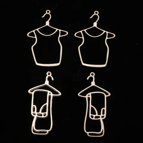 Colgantes de Abalorios de Zapatos Vestido Percha de Ropa de Aleación Para Fabricación de Joyas DIY Llavero Collar Pulsera Accesorios de Manualidades