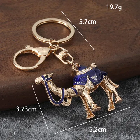 Creative Silk Road Camel Keychain Colorful Enamel Rhinestone Zinc Alloy Car Keyring Bag Pendant Jewelry Gift For Men Women