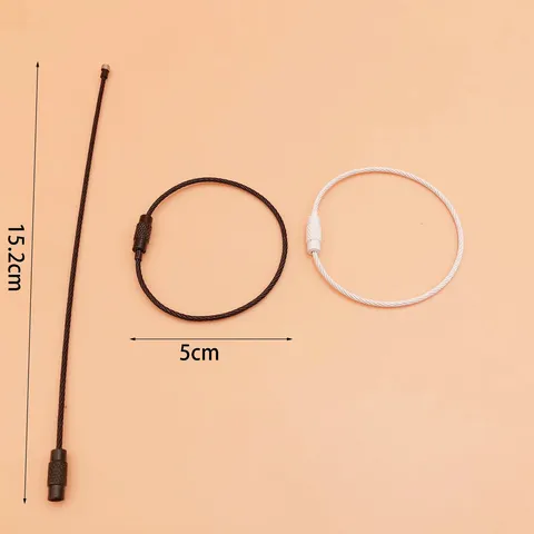 Kleurrijke Stalen Draad Sleutelhanger Ringen Metalen Kabel Sleutelringen Draadlus Kabel Sleutelhangers Voor Tas Portemonnee Accessoires