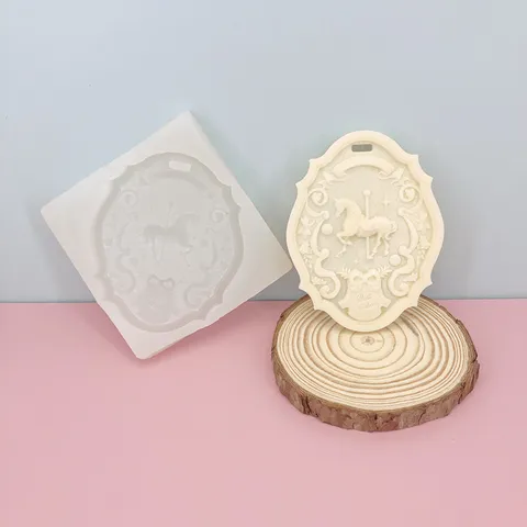 Birdcage Lavender Carousel Silicone Mold DIY Hanging Tag Aromatherapy Plaster Resin Fondant Cake Decorating Tools