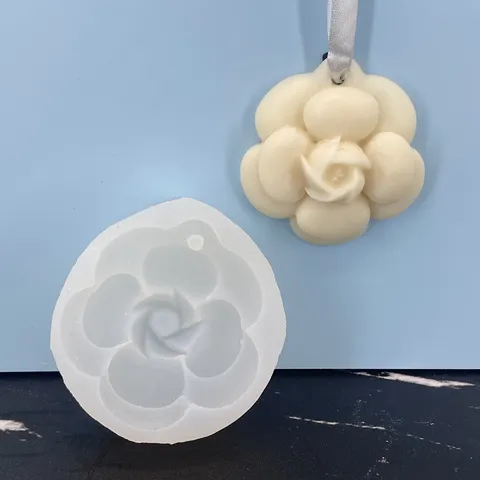 DIY Aroma Plaster Silicone Mold Round Flower Sakura Heart Shape Fragrance Stone Wax Tablet Car Diffuser Hanging Decoration Mold