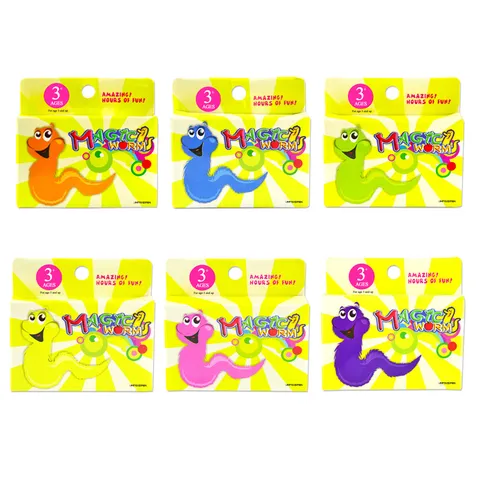 Magic Worm Toy Colorful Plush Caterpillar Novelty Trick Toy Pull String Magic Wiggly Worms Party Favors For Kids