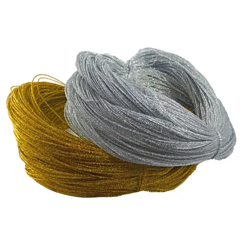 Cordon en Fil Métallique Telle Ruban Métallique Pour Artisanat DIY Accessoires Faits Main Or et Argent Garniture