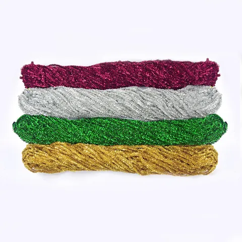 Nettoyeurs de Pipes Métalliques Flexibles Tiges Chenille Brillantes Fournitures d'Artisanat Fils Lumineux pour Loisirs Créatifs
