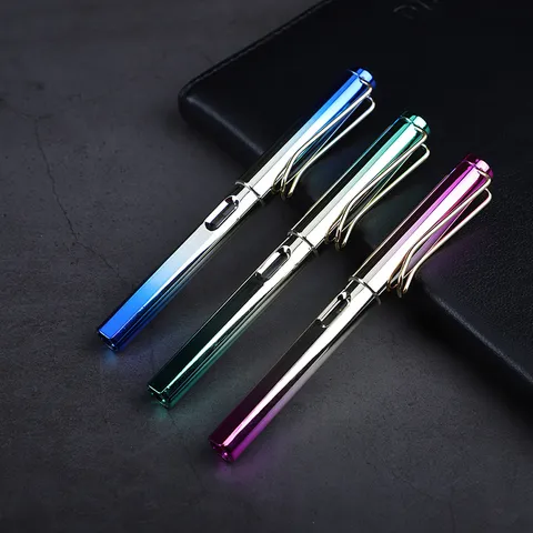 Stylo Plume Calligraphie Plume Souple Rechargeable Sac d'Encre Corps en Plastique Résine Papeterie de Bureau