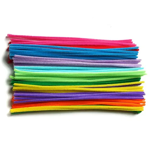 Tiges Chenille Colorées Cure-Pipes Fournitures d'Artisanat Souple DIY Matériel d'Art Fait Main pour Projets Créatifs d'Enfants