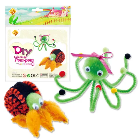 Enfants Éducatif DIY Fait Main Pom Pom Cure-Pipe Kit d'Artisanat Animal Insecte Jouet