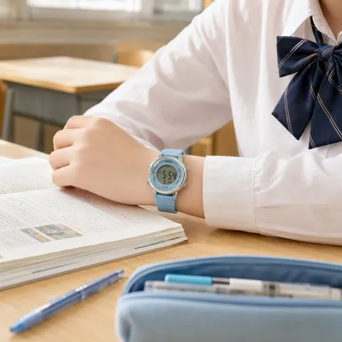 Digital Sportuhr Für Kinder Teenager Buntes Macaron Silikonarmband 3ATM Wasserdicht Leuchtende Elektronische Uhr Für Studenten Unisex