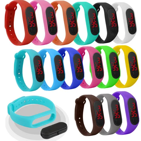 LED Digital Uhr Sport Elektronisches Armband Mode Leuchtendes Handheld Armband Uhr Für Studenten Kinder Unisex Geschenk