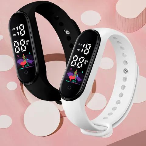 Kinder Digital LED Sport Uhr Wasserdicht Silikon Armband Touchscreen Armreif Bunte Outdoor Armband für Schüler Geschenk