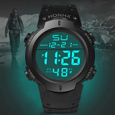 Multifunktionale Digitale Sportuhr Wasserdicht Für Herren Teenager Kinder Studenten Elektronische Armbanduhr Mit Alarm Hintergrundbeleuchtung