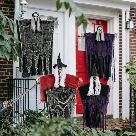 Halloween Hanging Grim Reaper Skull Ghost Prop Haunted House Courtyard Porch Outdoor Scary Party Decoration