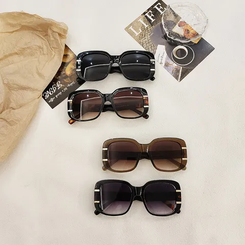 Gafas de Sol Cuadradas Retro para Hombre Mujer Moda Marco PC Lente de Resina Protección UV400 Gafas de Sol Tendencia Streetwear
