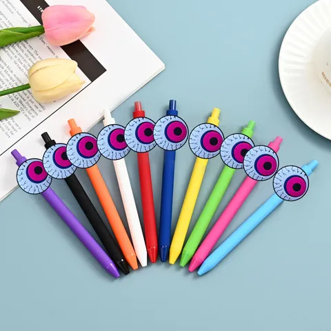 Bolígrafos de Gel con Decoración de Globo Ocular Serie de Brujas Multicolor Bonitos Bolígrafos de Escritura para Oficina Escuela Papelería