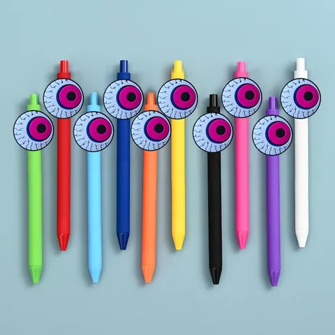 Bolígrafos de Gel con Decoración de Globo Ocular Serie de Brujas Multicolor Bonitos Bolígrafos de Escritura para Oficina Escuela Papelería