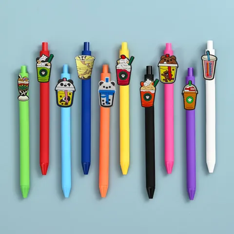 Süßer Cartoon Milchtee Tasse Anhänger Gelschreiber Mehrfarbig Kawaii Schreibstift Schüler Schule Schreibwaren Geschenk