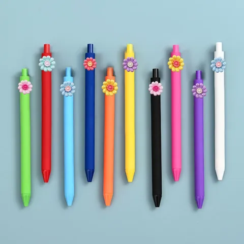 Zonnebloem Hars Kleine Bloem Gel Pen Leuke Meerkleurige Handtekening Schrijvende Pen Kantoor School Kantoorartikelen