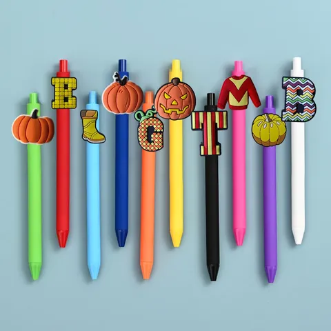 Thanksgiving Thema Gekleurde Gelpen Set Schattige Cartoon Pompoen Hanger Rollerball Pennen Voor Kinderen School Kantoor Kantoorartikelen