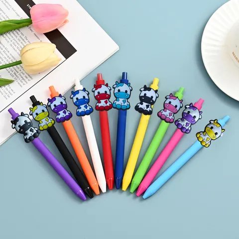 Süßer Cartoon Kuh Gelstift Mehrfarbig Schreibstift Schüler Büro Schreibwaren Schreibstift