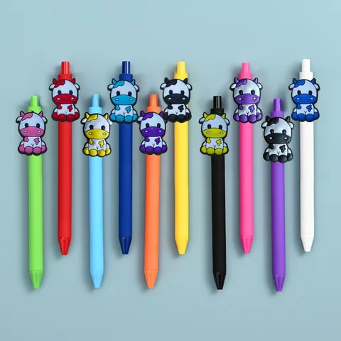 Süßer Cartoon Kuh Gelstift Mehrfarbig Schreibstift Schüler Büro Schreibwaren Schreibstift