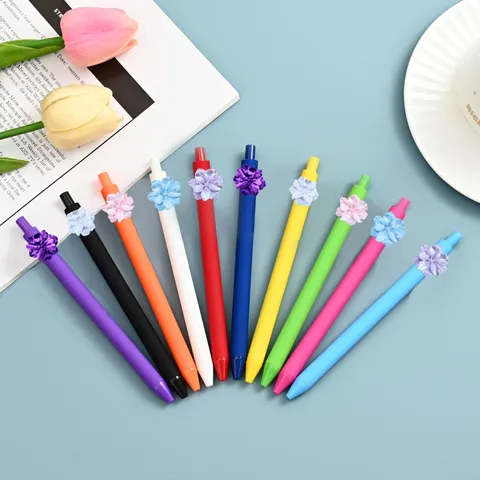 Multicolor Gelpen Set Camelia Bloem Decoratieve Balpennen Voor School Kantoor Schrijven Kantoorartikelen