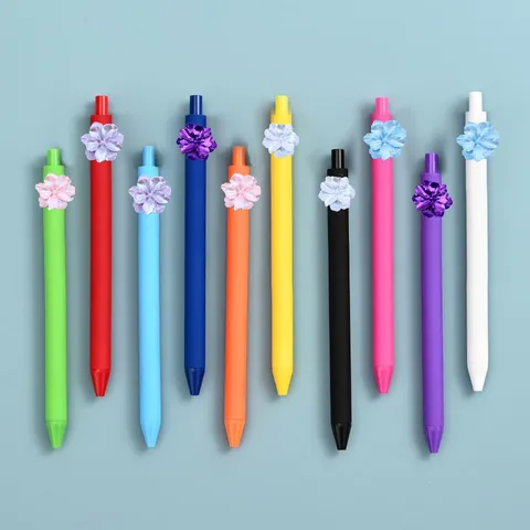 Multicolor Gelpen Set Camelia Bloem Decoratieve Balpennen Voor School Kantoor Schrijven Kantoorartikelen