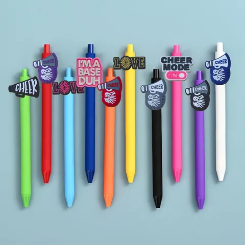 Cheer Tema Lindo Parche Bolígrafos de Tinta de Gel de Color Estética Estudiante Escritura Oficina Suministros de Papelería Multicolor