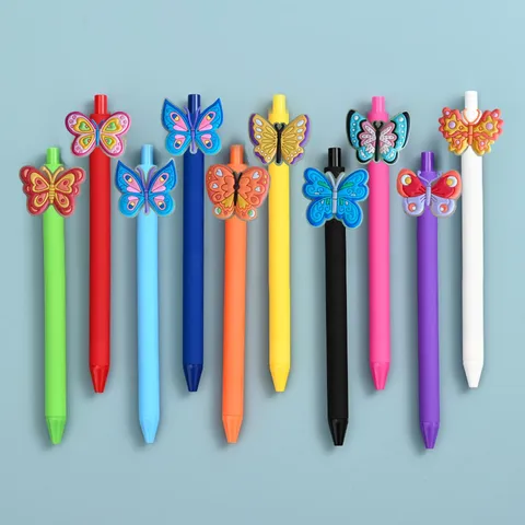 Colorful Butterfly Gel Ink Pen Set Cute Cartoon Stationery Pen For Student Office Writing And Journal Decor