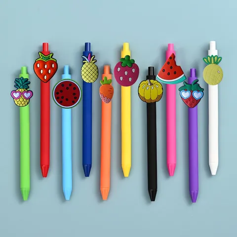 Cute Cartoon Vegetable And Fruit Series Gel Pen Set Creative Student Writing Ballpoint Pen School Stationery Gift
