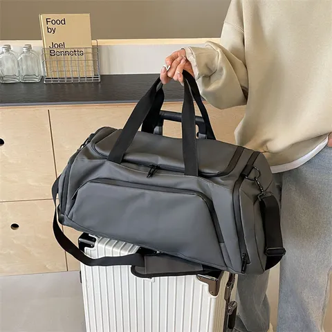 Gran Capacidad Tela Oxford Bolsa de Deporte Viaje Separación Seco Húmedo Entrenamiento Deportivo Bandolera
