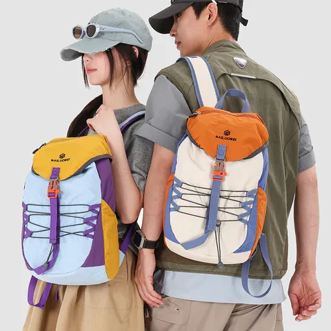 Mochila Deportiva Casual de Nailon Impermeable Ligera para Senderismo Viajes Al Aire Libre Urbano para Hombres y Mujeres