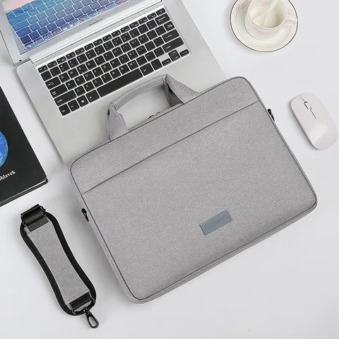 Borsa per Laptop di Grande Capienza Cartella da Lavoro in Tessuto Oxford Borsa a Mano per Computer Borsetta a Tracolla Casual per Uomo Donna