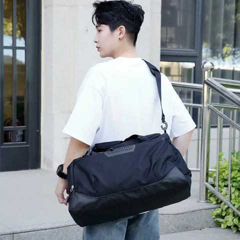 Gran Capacidad Separación Seco Húmedo Bolsa de Viaje Fitness de Tela Oxford Impermeable Bolsa de Deporte al Aire Libre