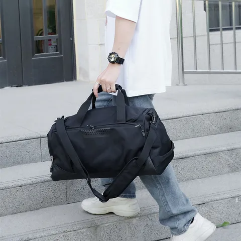 Gran Capacidad Separación Seco Húmedo Bolsa de Viaje Fitness de Tela Oxford Impermeable Bolsa de Deporte al Aire Libre