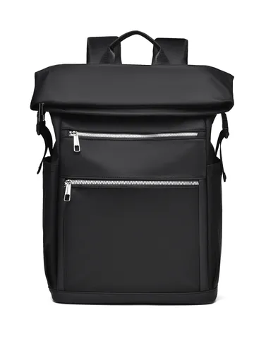 Men's Roll Top Backpack Large Capacity Business Commute Casual Travel Waterproof Laptop Backpack With Air Cushion Straps