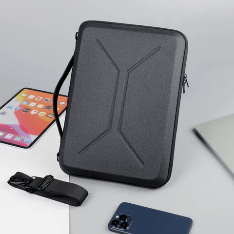 Bolso para Laptop de Negocios EVA Impermeable A Prueba de Golpes Tránsito Bandolera Oficina Maletín para Computadora