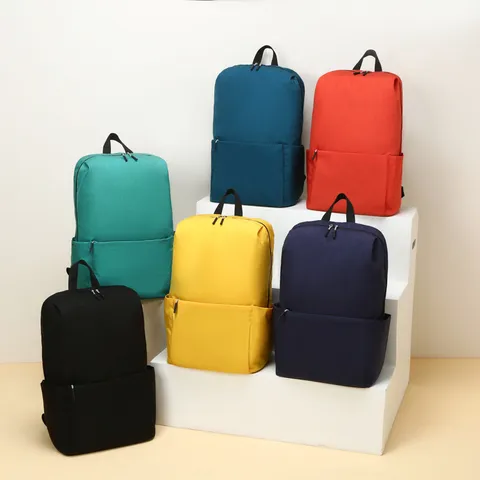 Mochila Casual de Tela Oxford Impermeable Urbano Minimalista Ligera de Color Sólido para Viaje y Escuela para Hombres y Mujeres