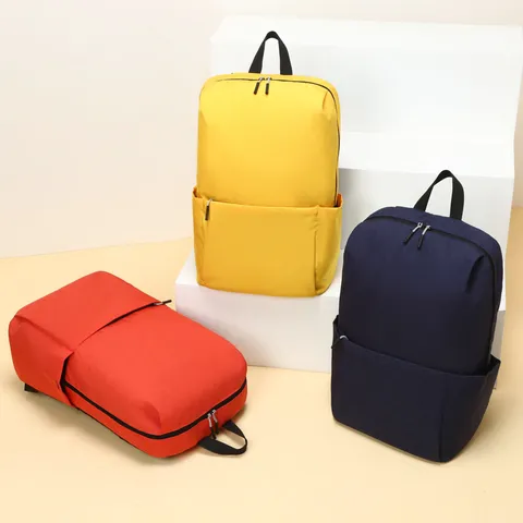 Mochila Casual de Tela Oxford Impermeable Urbano Minimalista Ligera de Color Sólido para Viaje y Escuela para Hombres y Mujeres
