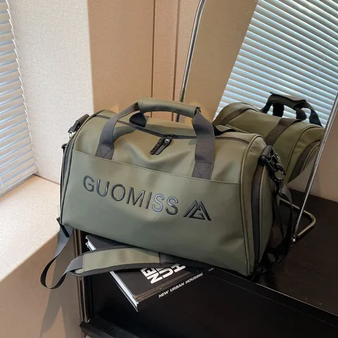 Bolsa de Viaje Impermeable de Gran Capacidad con Compartimento para Zapatos Separación Seco Húmedo Bolsa de Gimnasio para Hombres